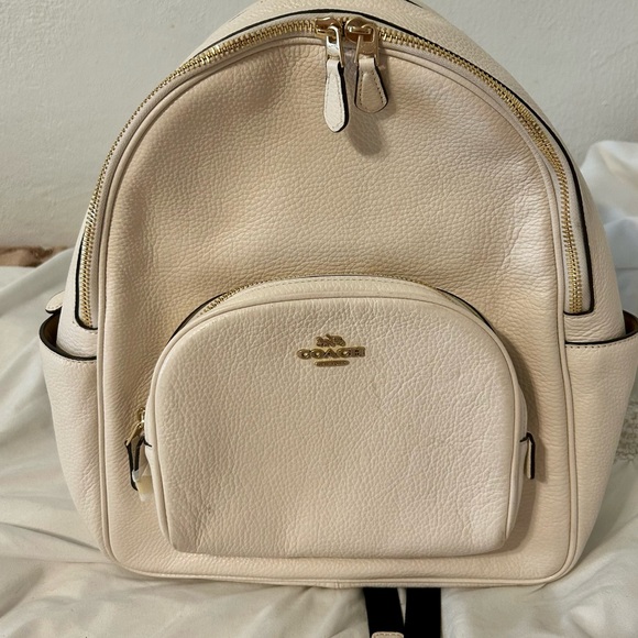 Coach Ivory Leather Backpack - Picture 1 of 10